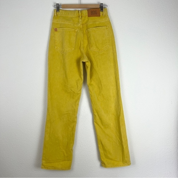 Urban Outfitters BDG Cowboy Jeans Color Pants Mustard Yellow 26 - Picture 5 of 8